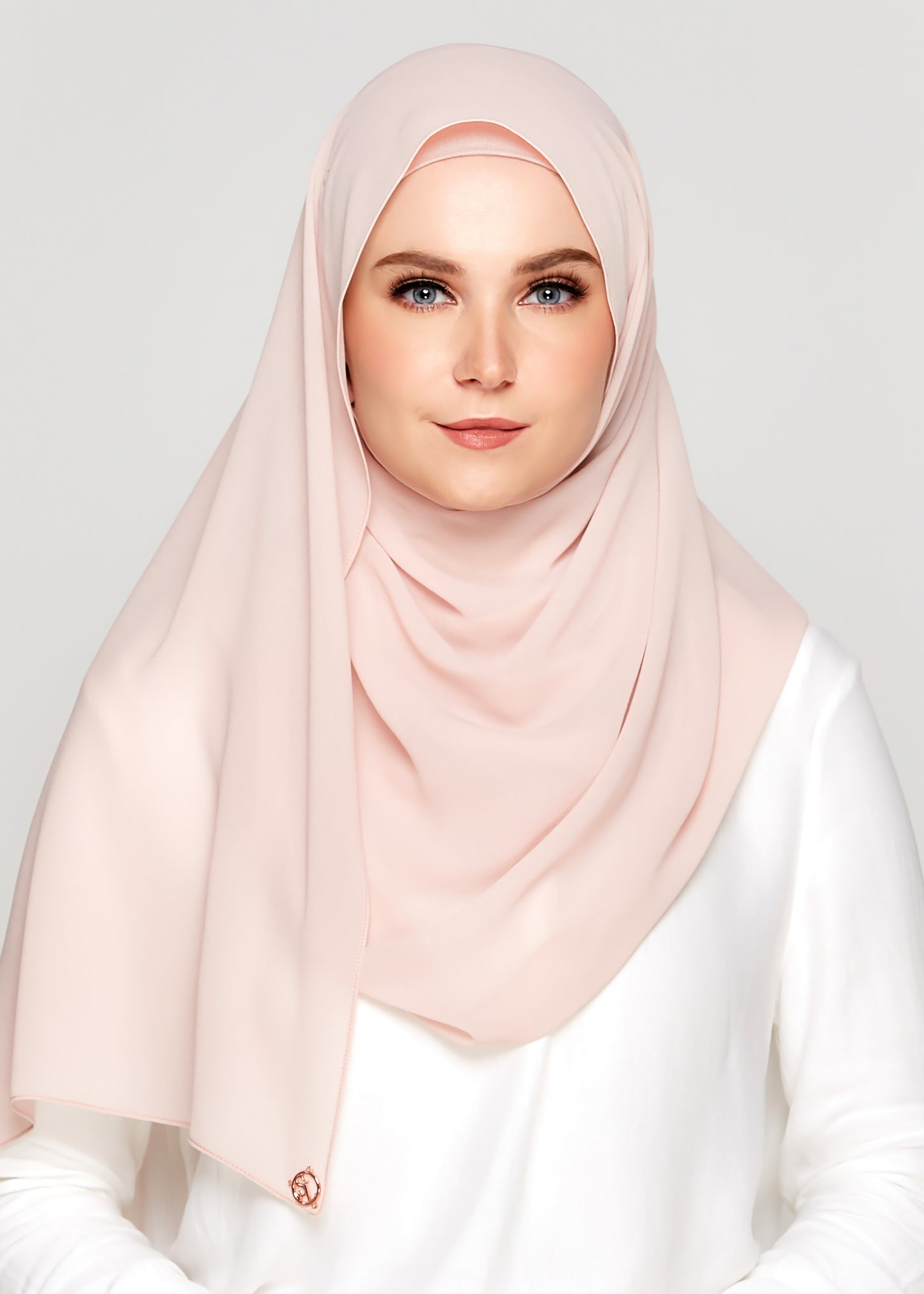 Tie-Back Chiffon Gabana in Rose Quartz