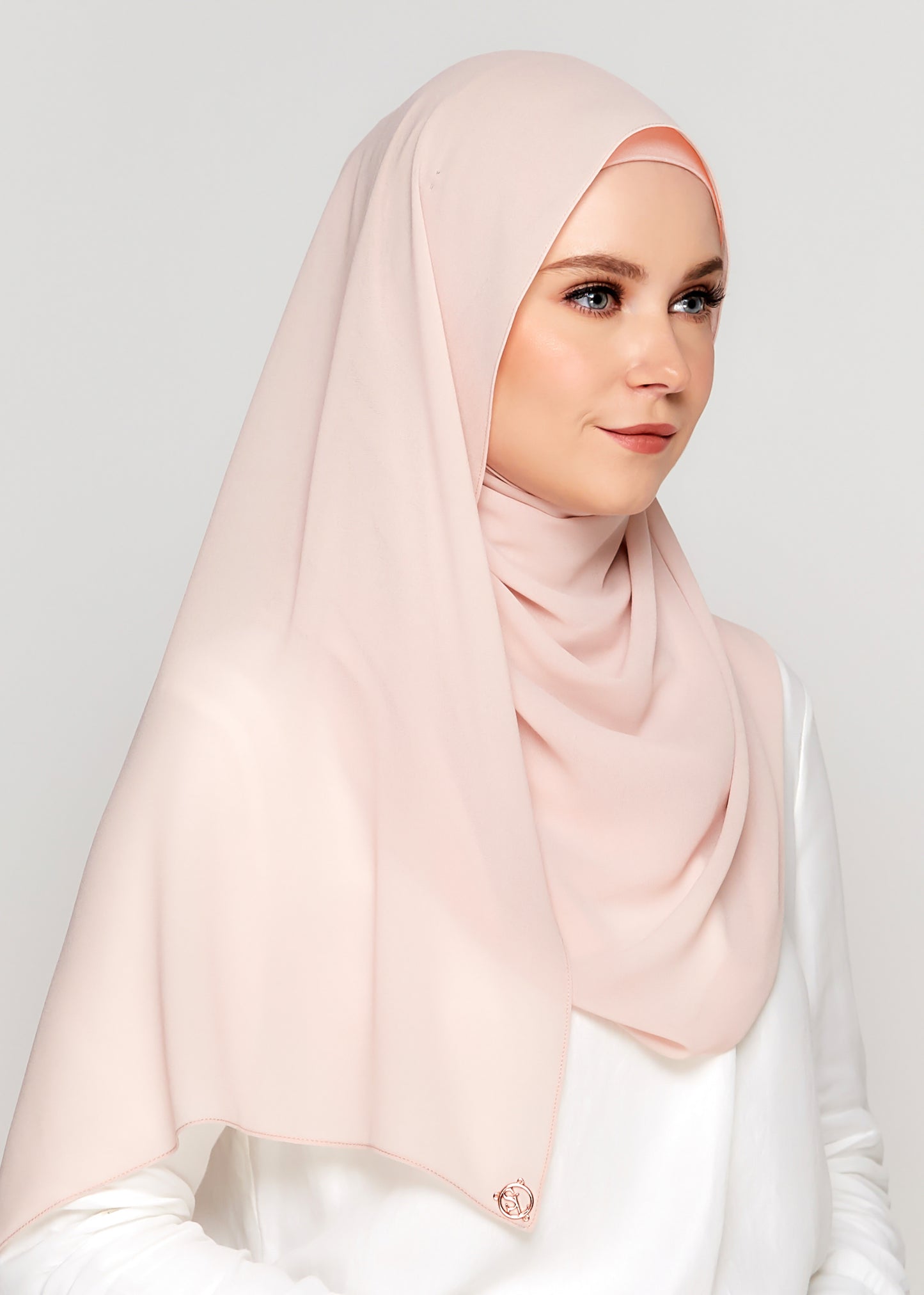 Tie-Back Chiffon Gabana in Rose Quartz