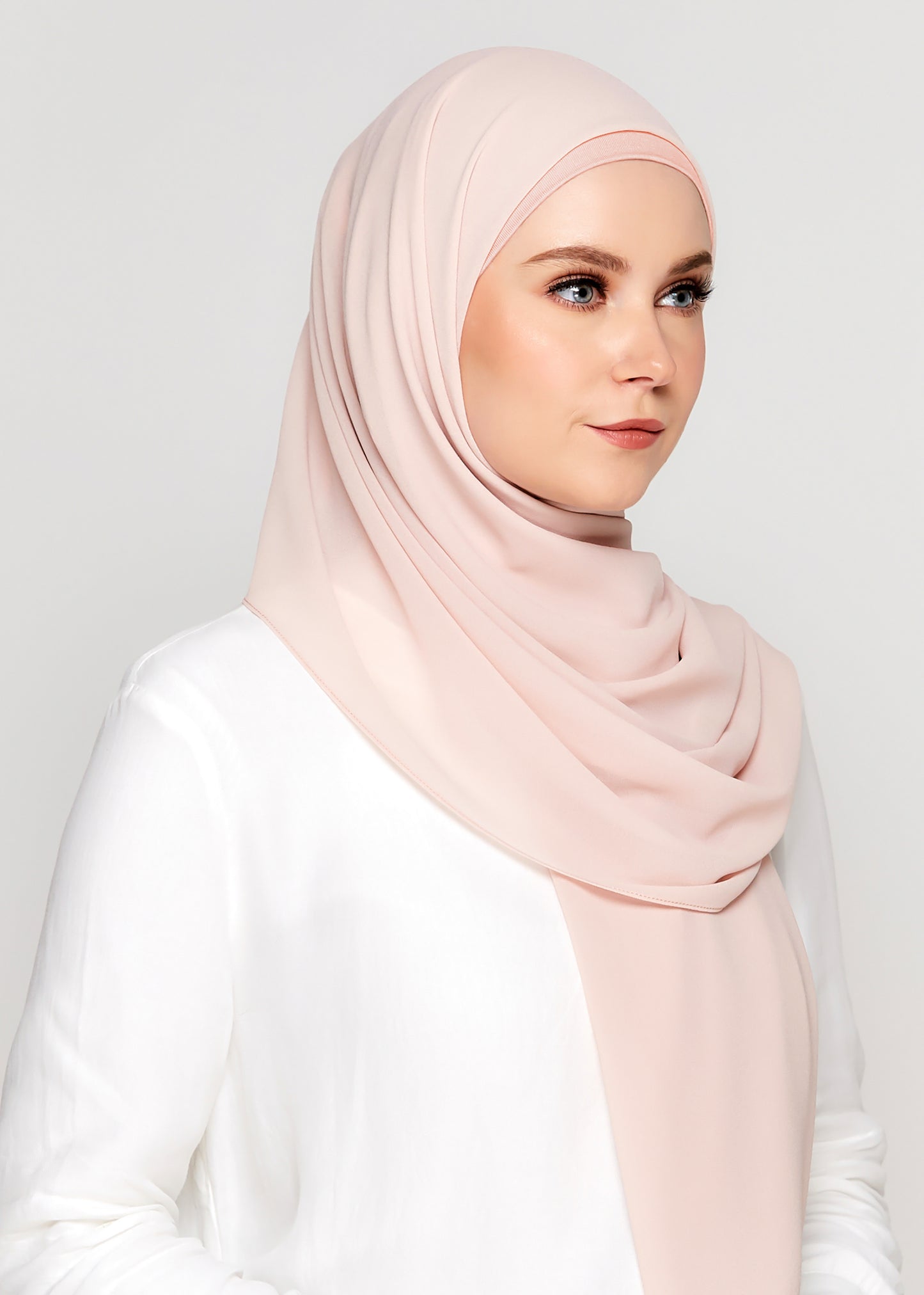 Tie-Back Chiffon Gabana in Rose Quartz