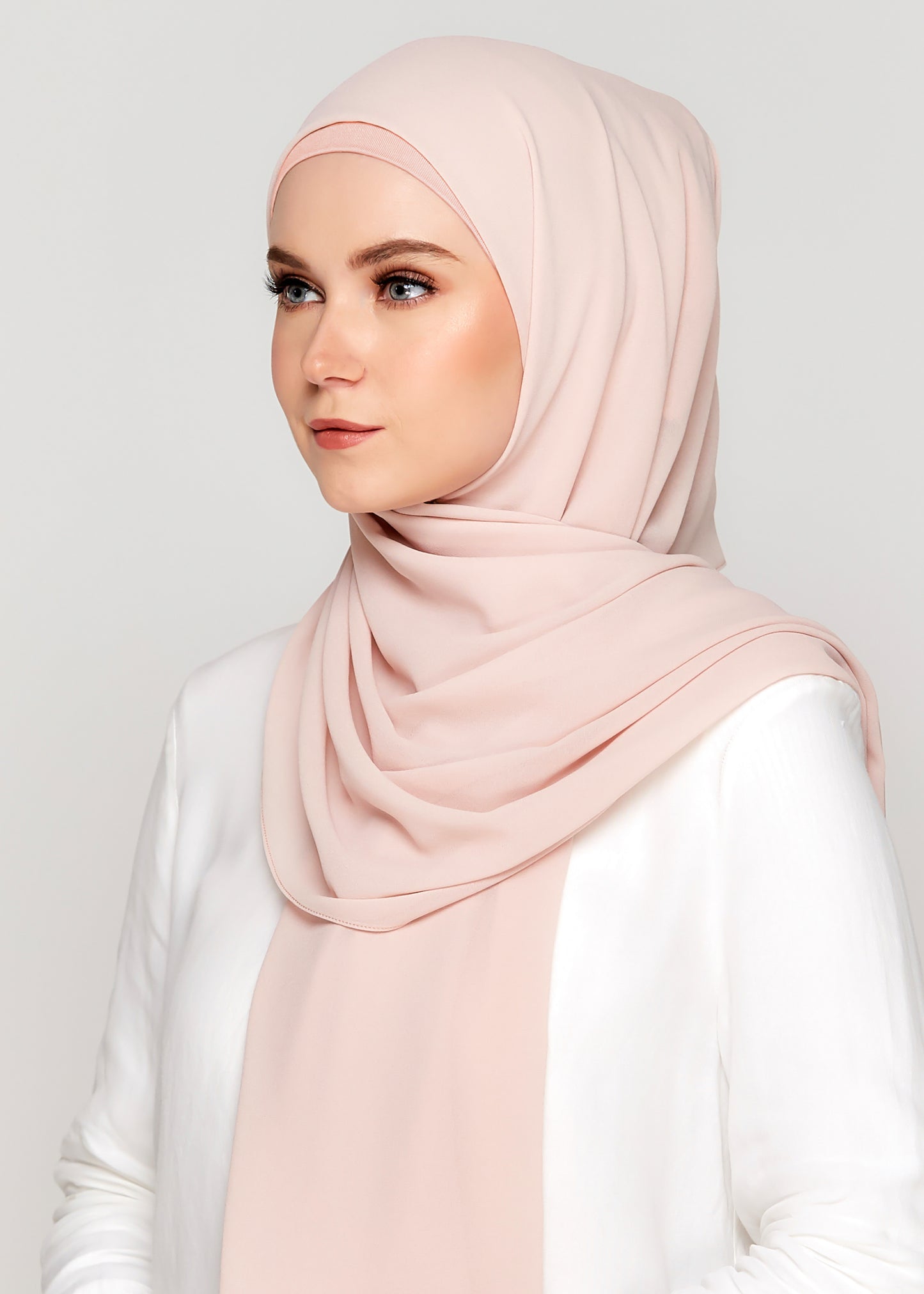 Tie-Back Chiffon Gabana in Rose Quartz