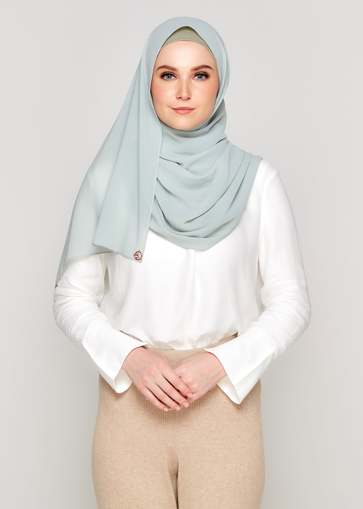 Tie-Back Chiffon Gabana in Seagrass