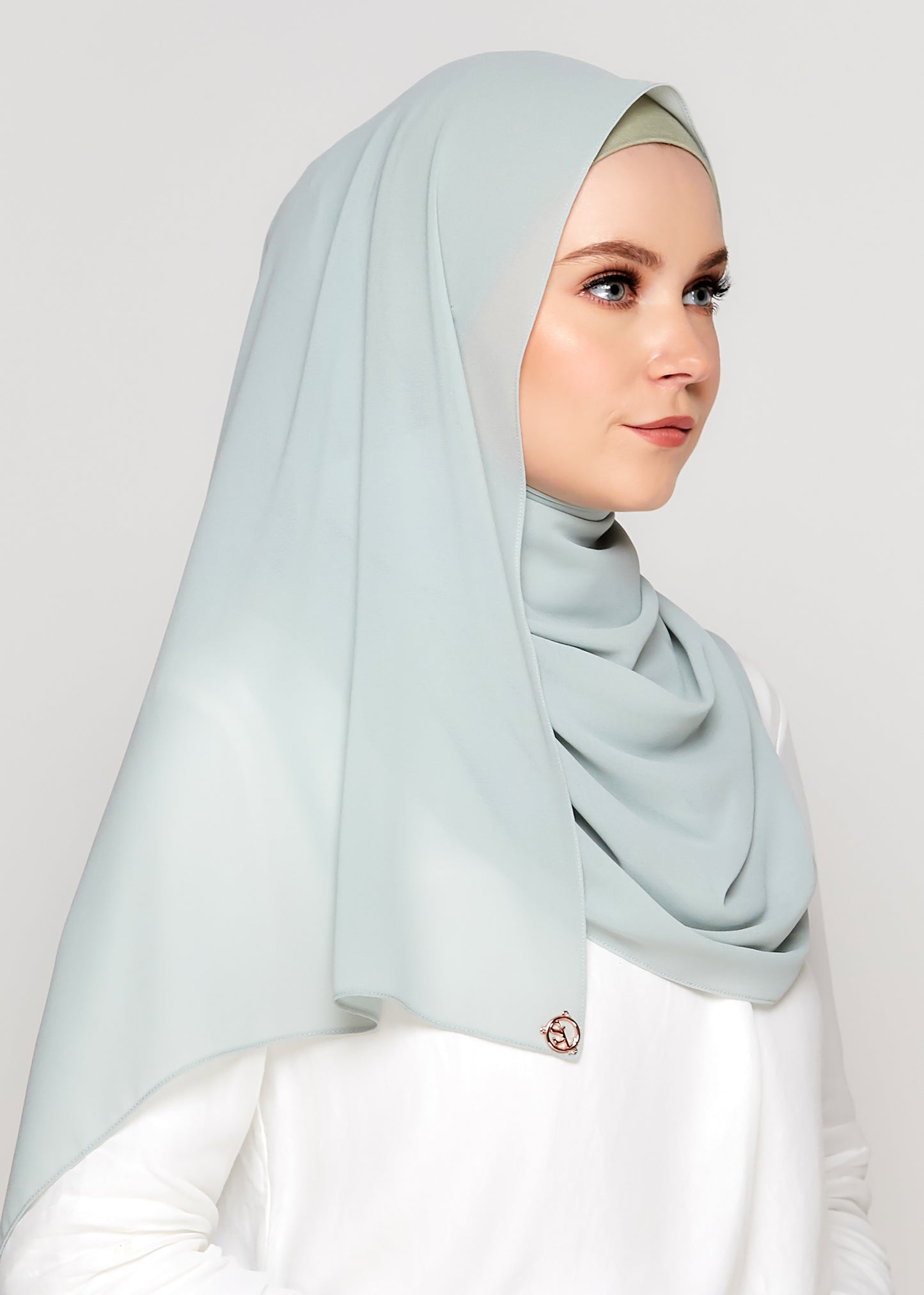 Tie-Back Chiffon Gabana in Seagrass