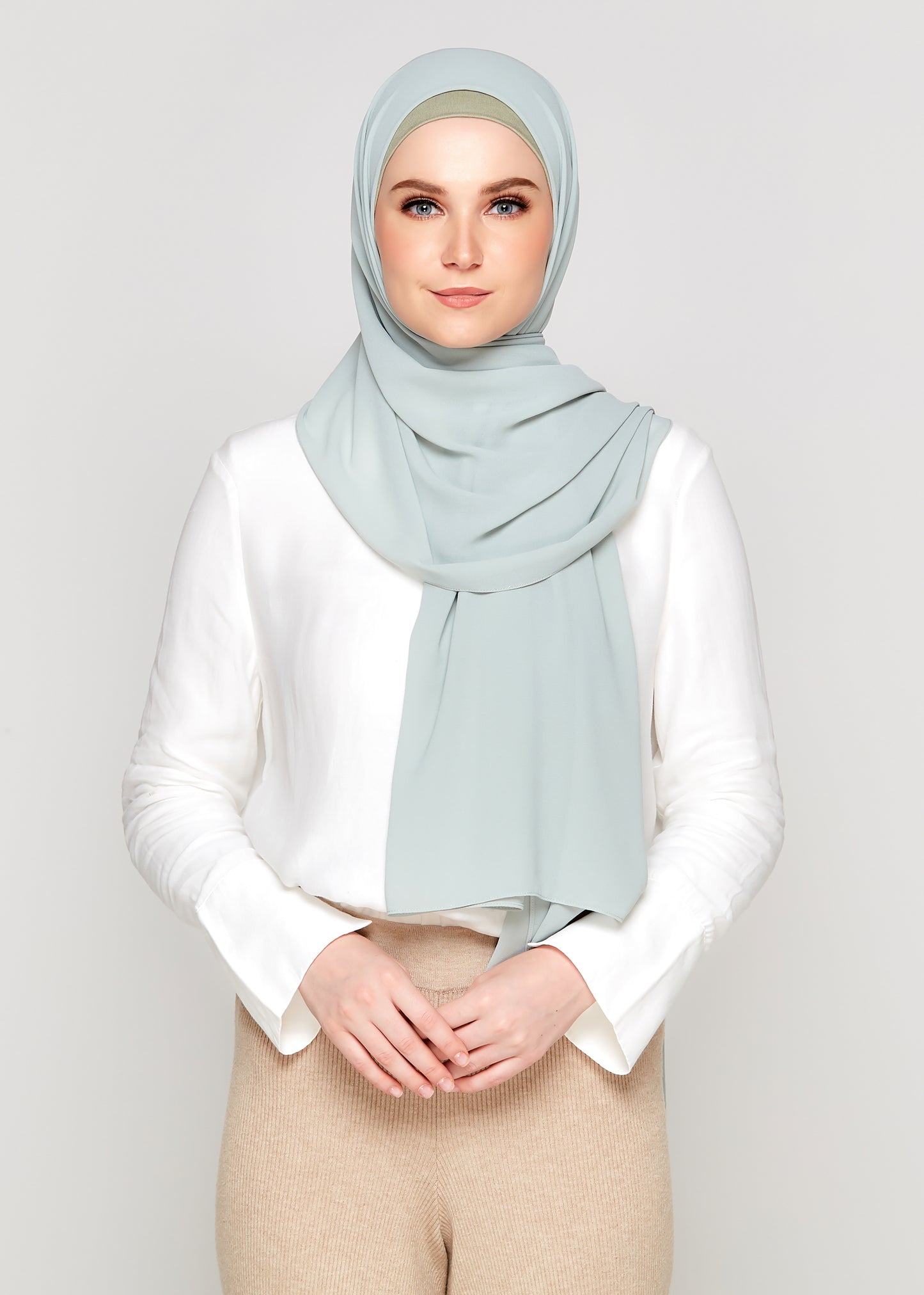 Tie-Back Chiffon Gabana in Seagrass