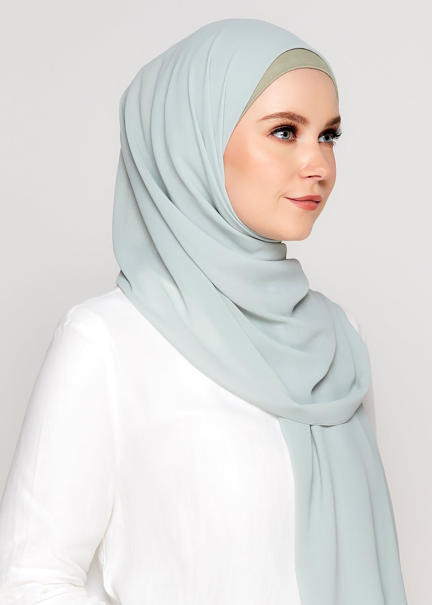 Tie-Back Chiffon Gabana in Seagrass