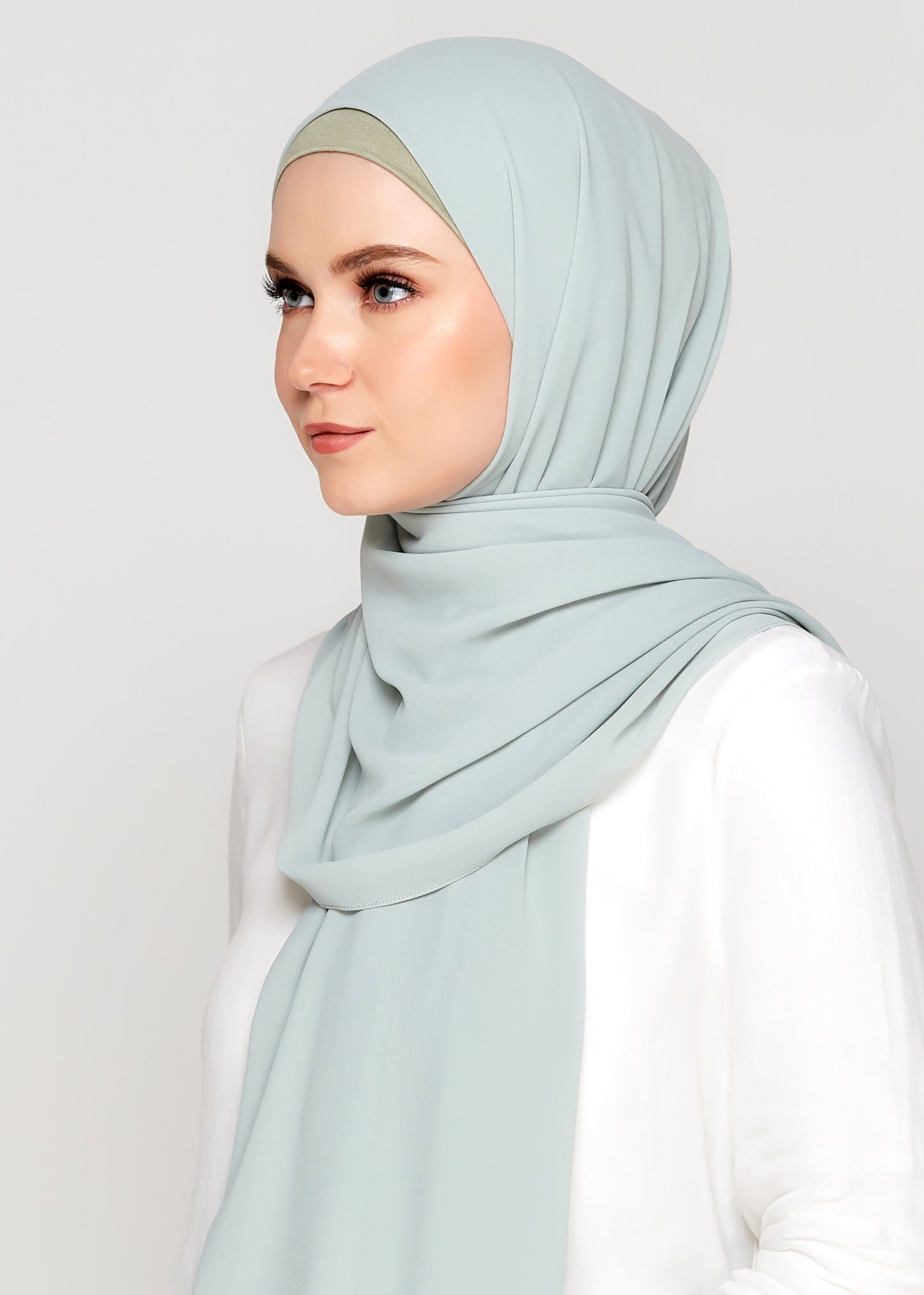 Tie-Back Chiffon Gabana in Seagrass