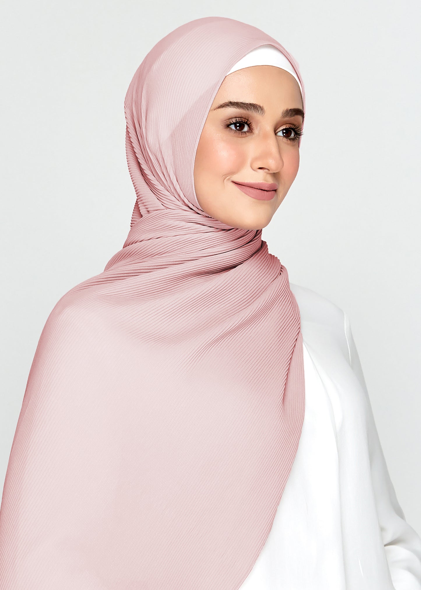 SL MINI PLEATS in Dusty Rose
