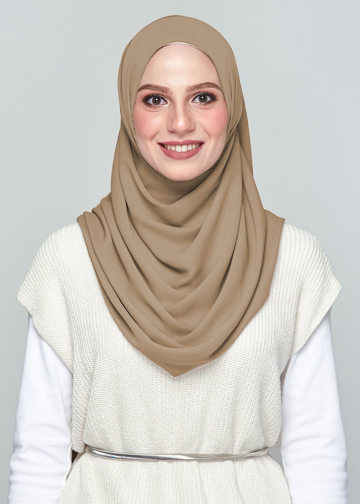 Premium Chiffon in Biscoff (Eyelash Hem)