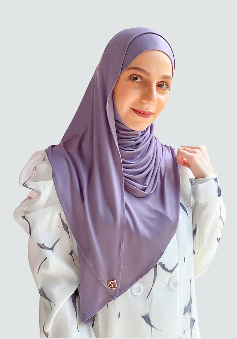 Tie-Back Cozy in Dusty Violet