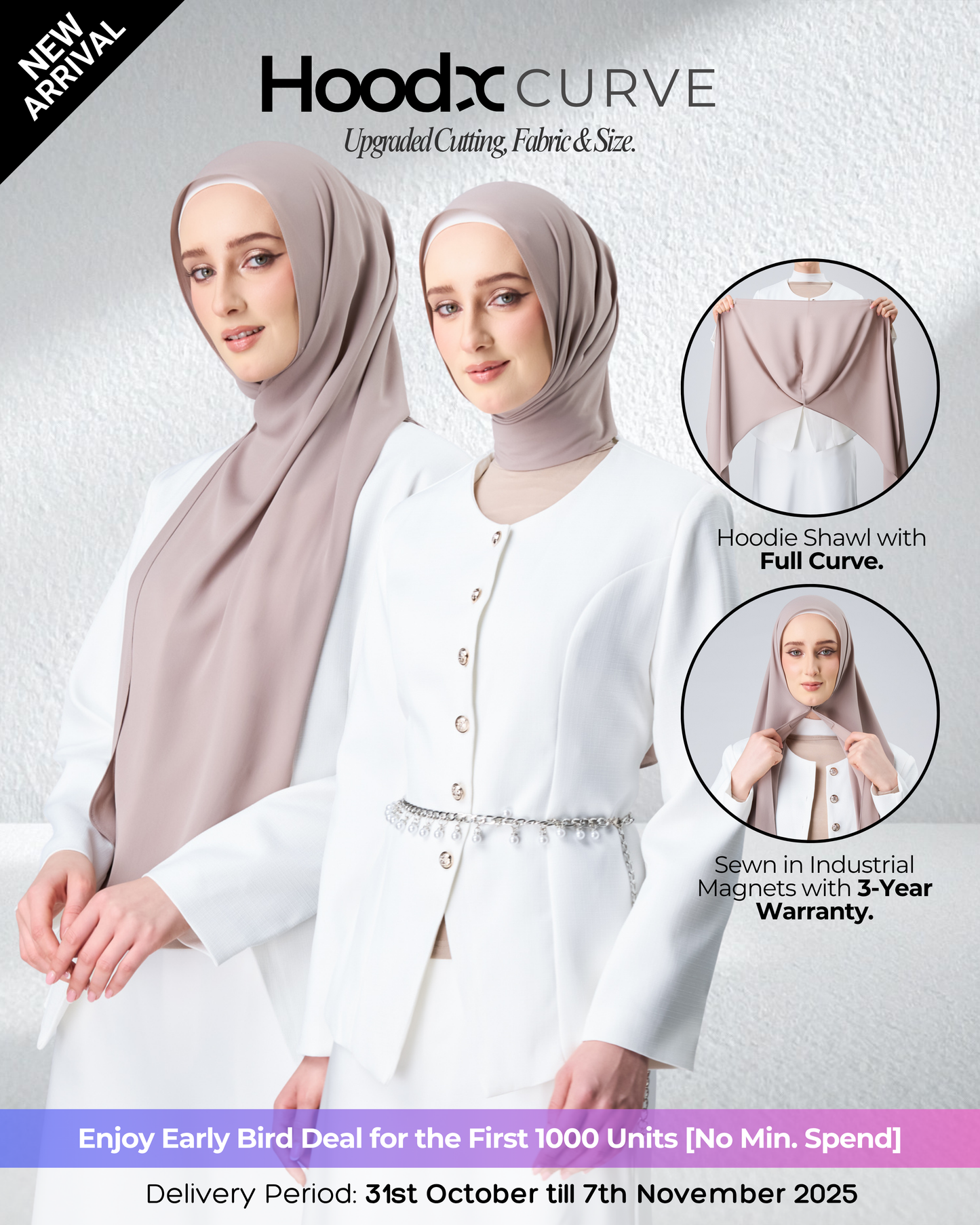 [★New] HoodX Curve in Taupe