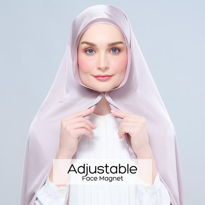 [As-Is] Instant Tag n' Go Shawl l Satin Silk in Cool Taupe