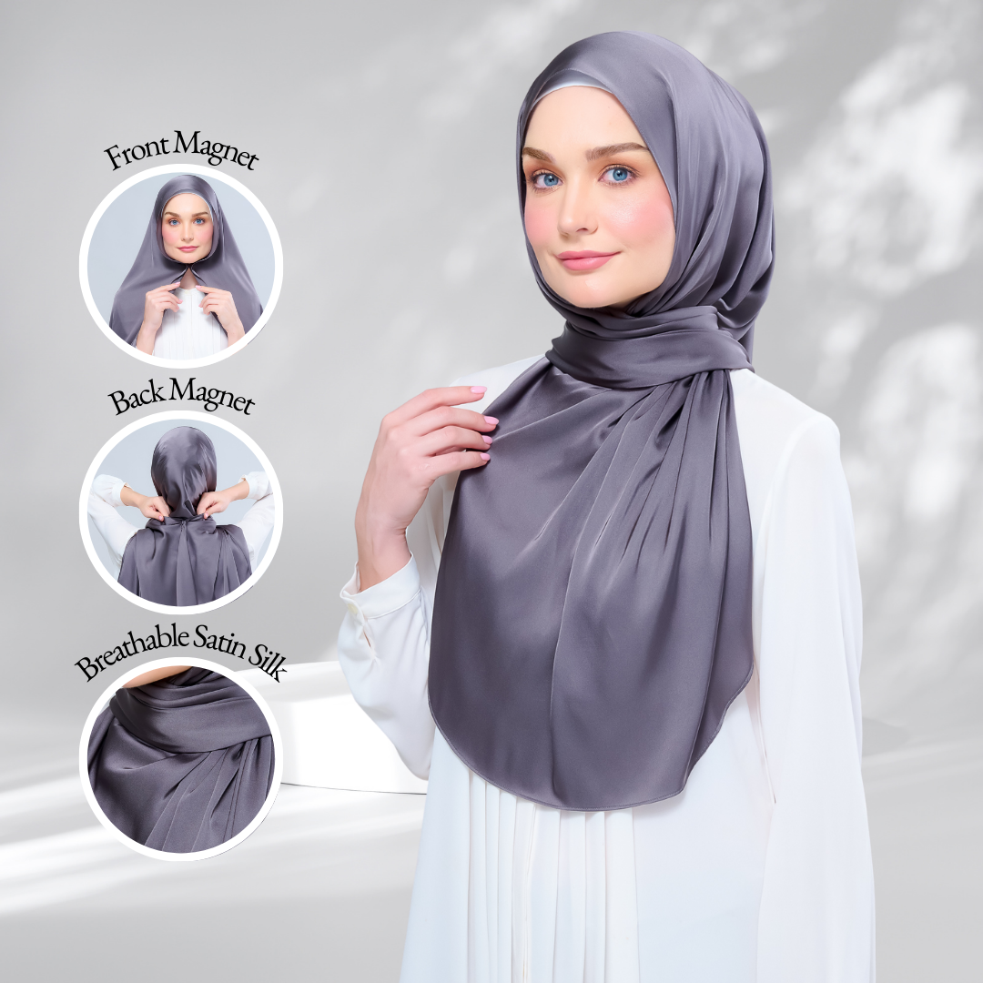 Instant Tag & Go | Satin Silk in Deep Grey