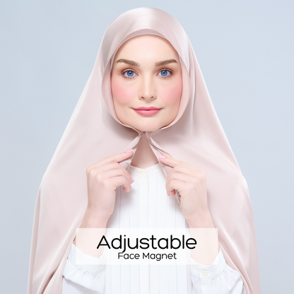[As-Is] Instant Tag n' Go Shawl l Satin Silk in Linen Taupe