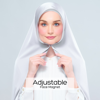 [As-Is] Instant Tag n' Go Shawl l Satin Silk in Silver