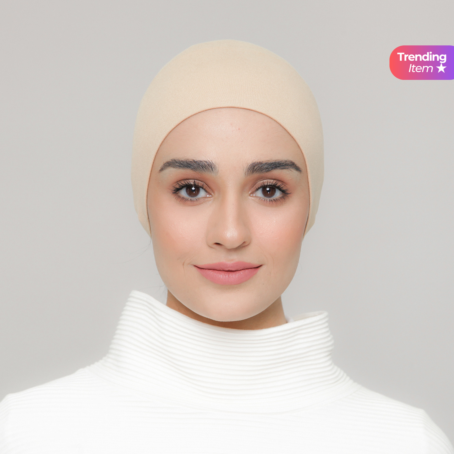 Viscose Snowcap in Nude Cream