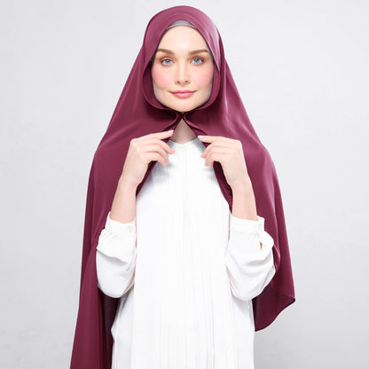 [As-Is] Instant Tag n' Go Shawl l Chiffon Silk in Crimson