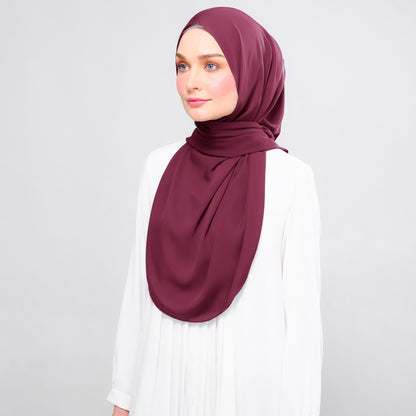 [As-Is] Instant Tag n' Go Shawl l Chiffon Silk in Crimson