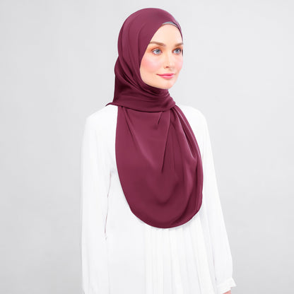 [As-Is] Instant Tag n' Go Shawl l Chiffon Silk in Crimson