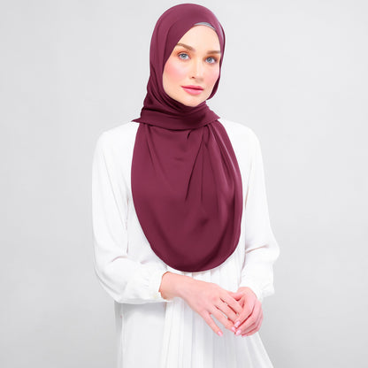 [As-Is] Instant Tag n' Go Shawl l Chiffon Silk in Crimson