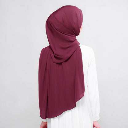 [As-Is] Instant Tag n' Go Shawl l Chiffon Silk in Crimson