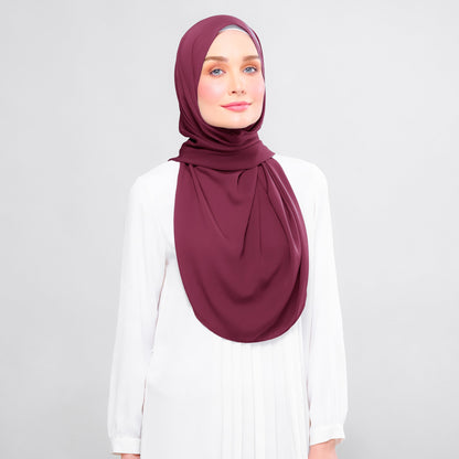 [As-Is] Instant Tag n' Go Shawl l Chiffon Silk in Crimson