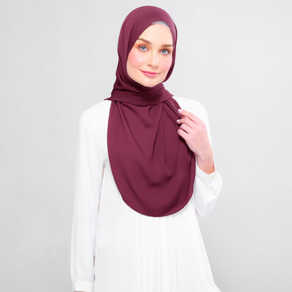 [As-Is] Instant Tag n' Go Shawl l Chiffon Silk in Crimson
