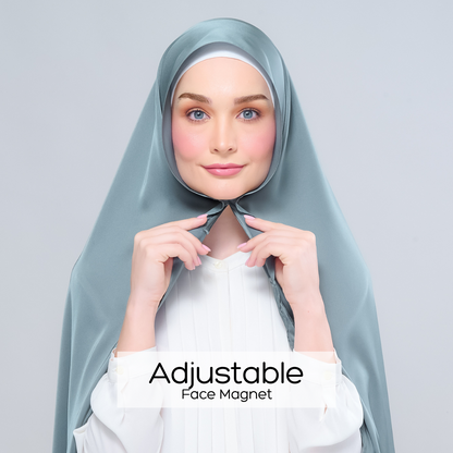 [As-Is] Instant Tag n' Go Shawl l Satin Silk in Sea Green