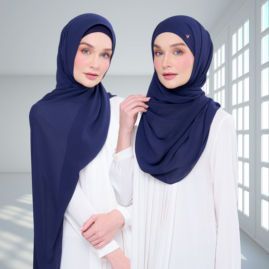 'New' Semi-Instant 2IN1 Laura in Navy Blue