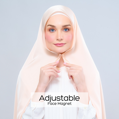 [As-Is] Instant Tag n' Go Shawl l Satin Silk in Soft Apricot