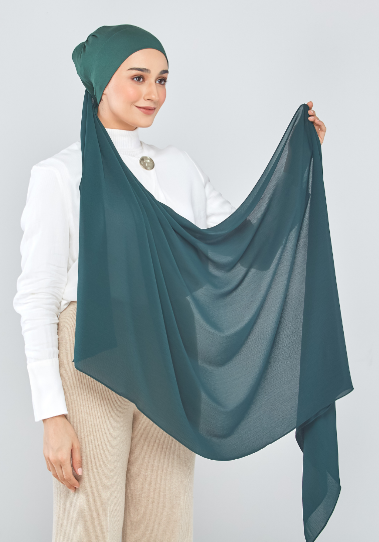[As-Is] Chiffon Dolce in Emerald Green (Semi-Instant)