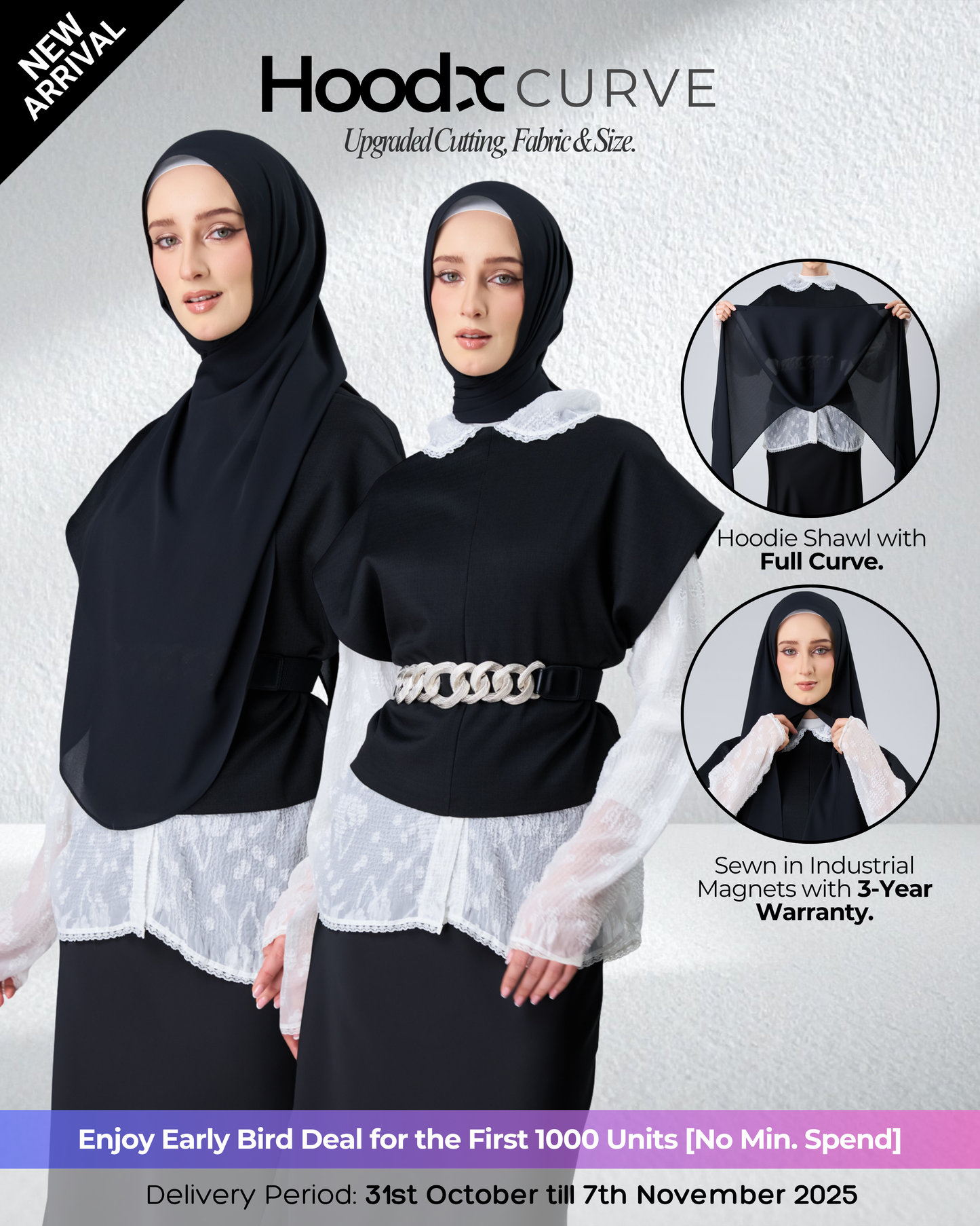 [★New] HoodX Curve in Black