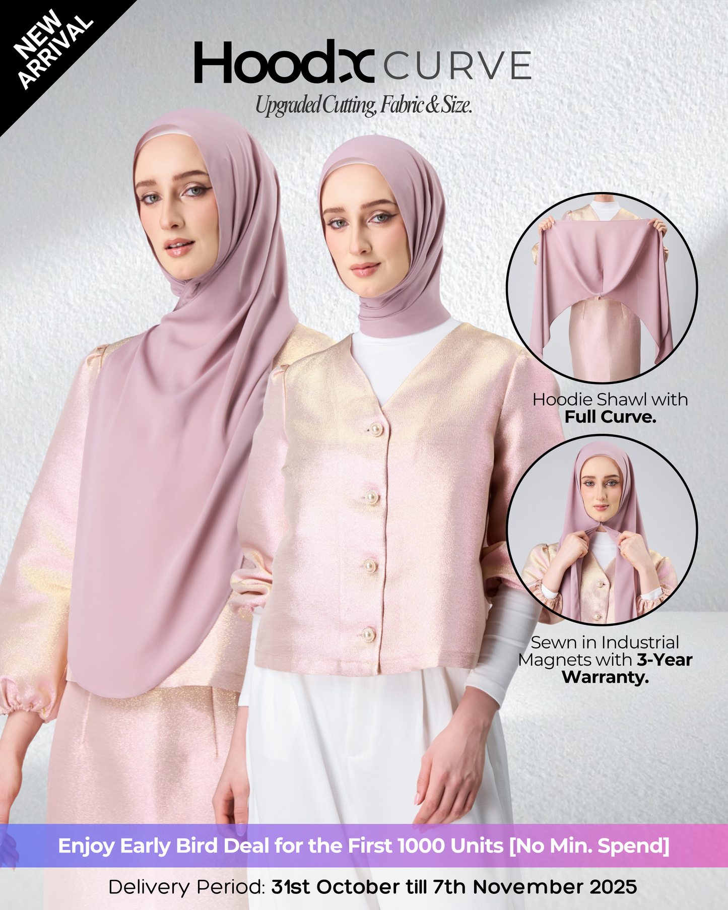 [★New] HoodX Curve in Rose