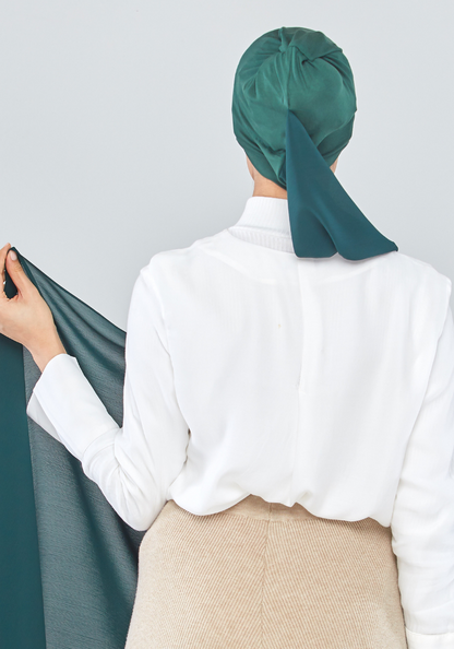 [As-Is] Chiffon Dolce in Emerald Green (Semi-Instant)