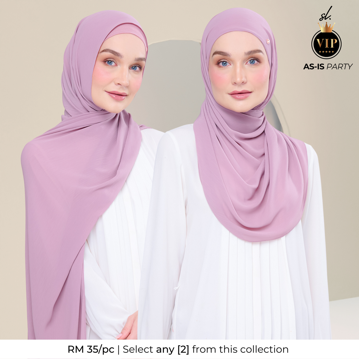 [As-Is] Semi-Instant 2IN1 Laura in Mauve