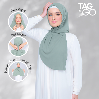 2in1 Combo Instant Tag & Go | Textured Chiffon in Prinstine