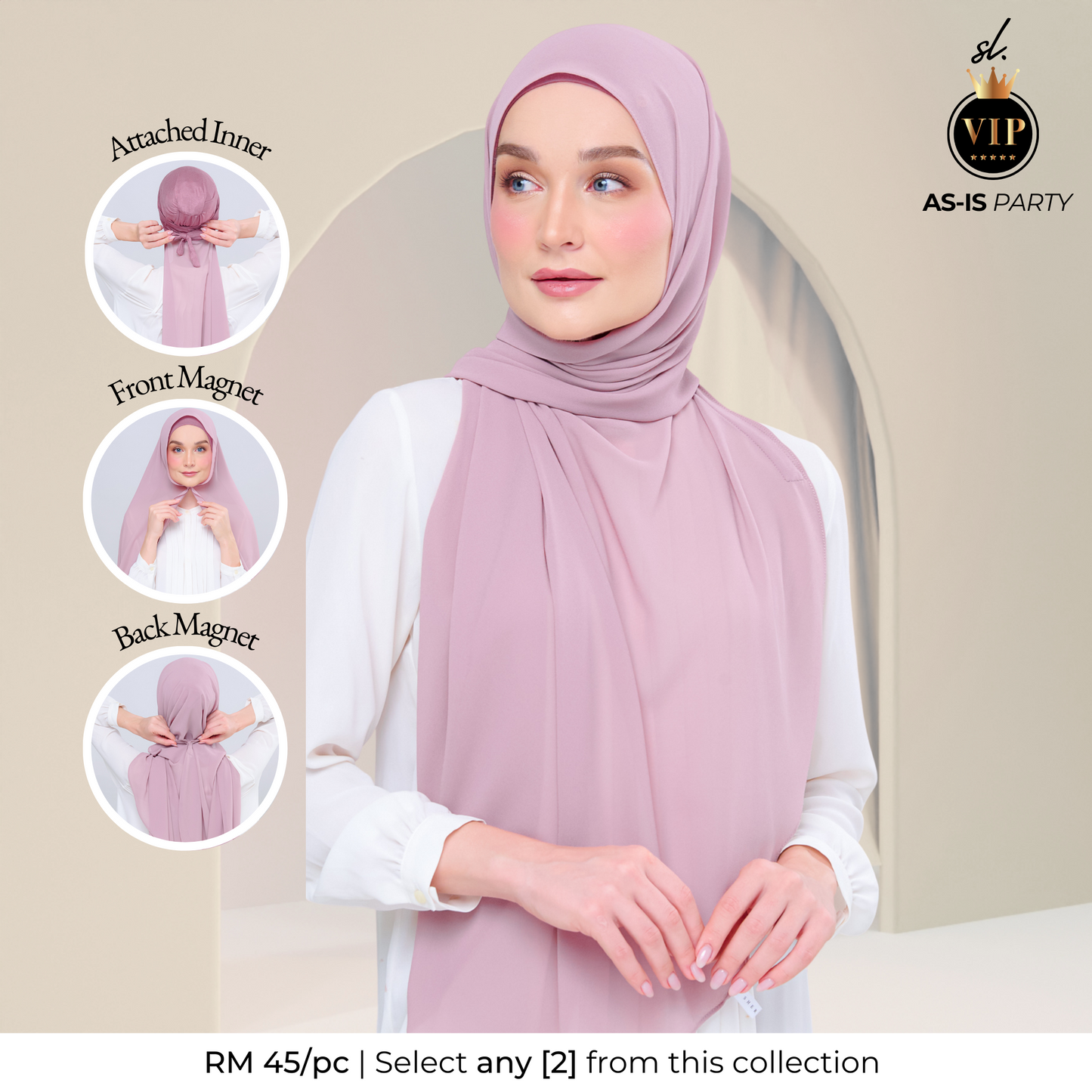 [As-Is] 3IN1 Instant Faith Tag n' Go in Mauve