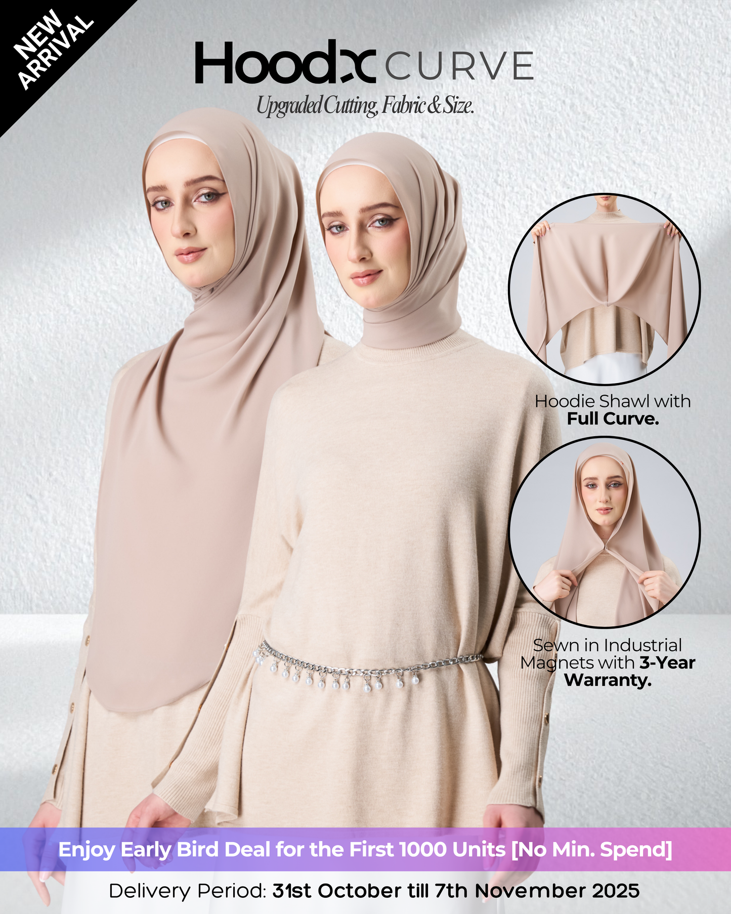 [★New] HoodX Curve in Sandstone