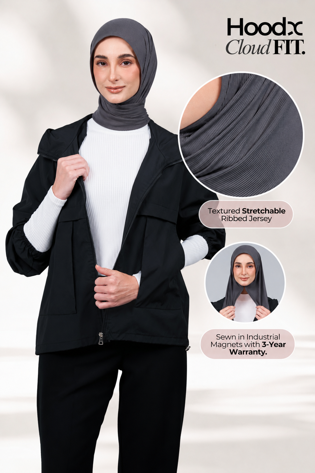 [★ New Colour] HoodX CloudFit in Metro Grey