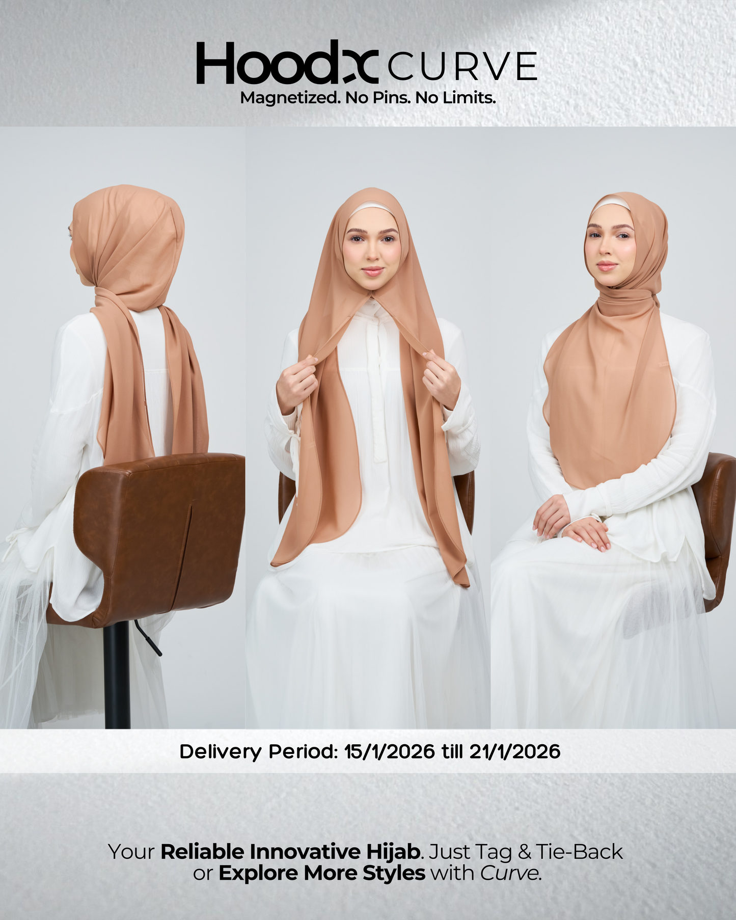 HoodX Curve in Ash Brown