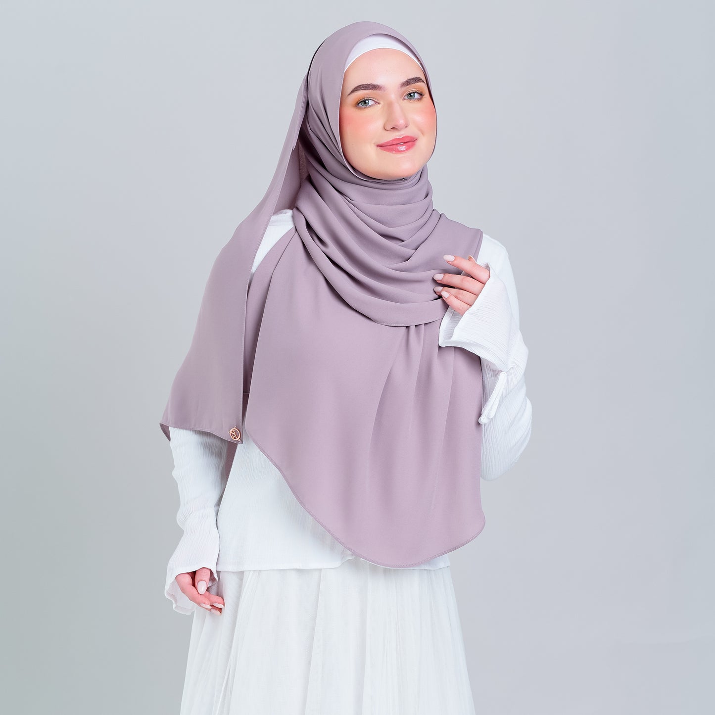 Tag n' Go Max [2M] | Premium Korean Chiffon in Ash Taupe