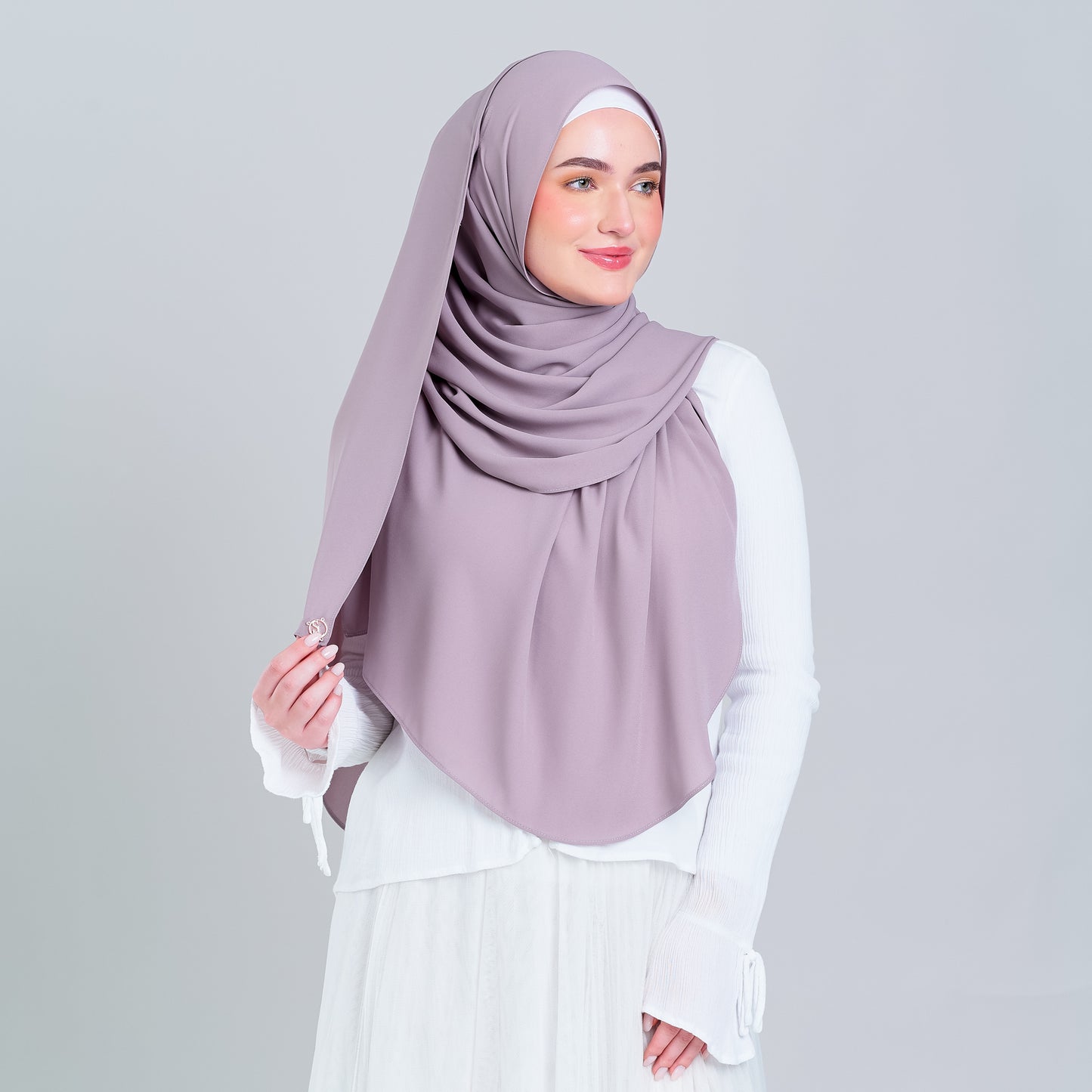 Tag n' Go Max [2M] | Premium Korean Chiffon in Ash Taupe