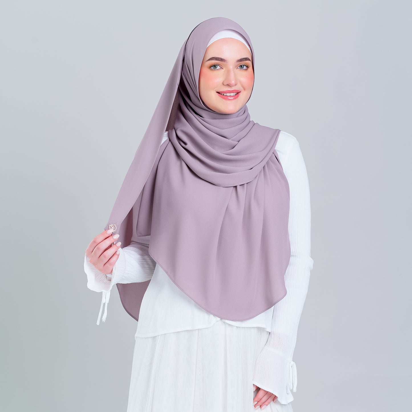 Tag n' Go Max [2M] | Premium Korean Chiffon in Ash Taupe