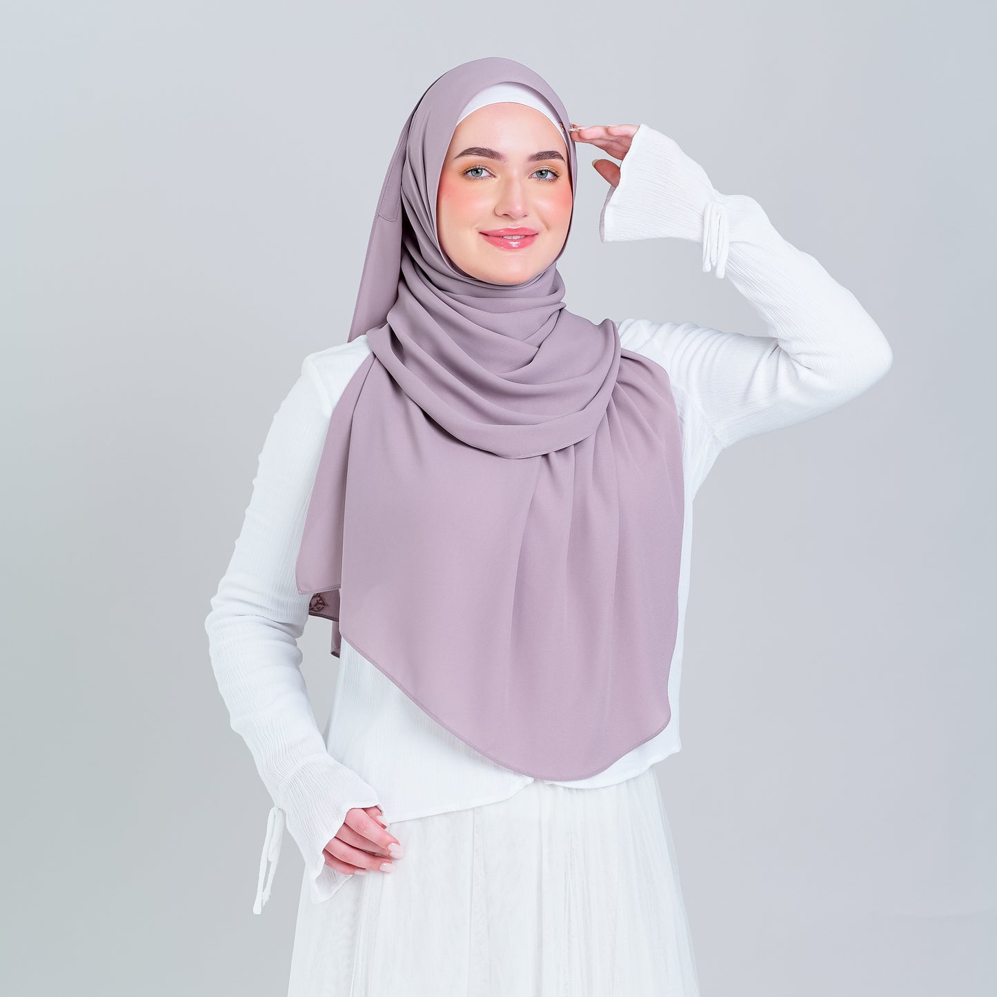 Tag n' Go Max [2M] | Premium Korean Chiffon in Ash Taupe