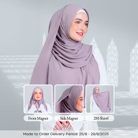 Tag n' Go Max [2M] | Premium Korean Chiffon in Ash Taupe