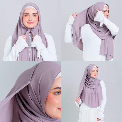 Tag n' Go Max [2M] | Premium Korean Chiffon in Ash Taupe