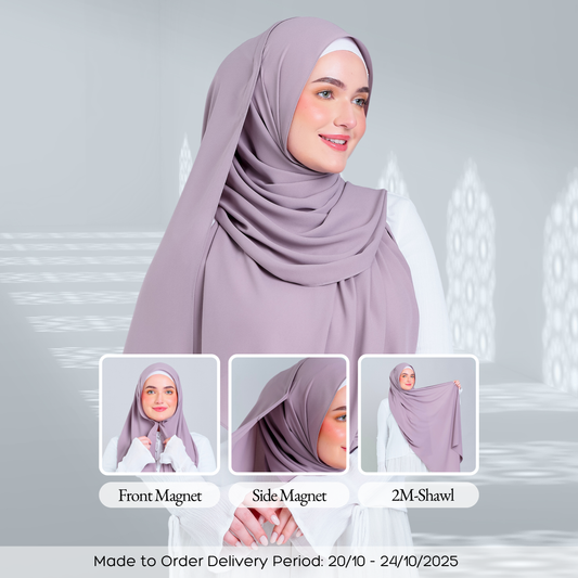 Tag n' Go Max [2M] | Premium Korean Chiffon in Ash Taupe