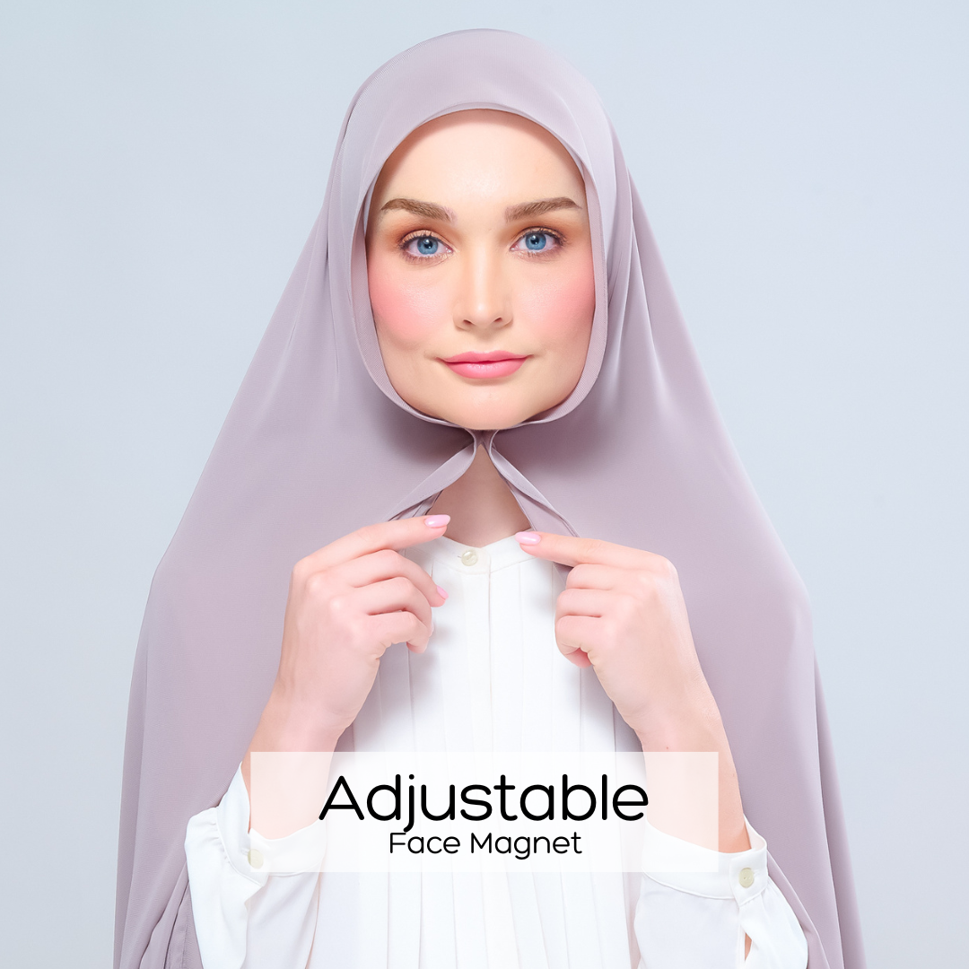 [As-Is] Instant Tag n' Go Shawl l Chiffon Silk in Ash Taupe