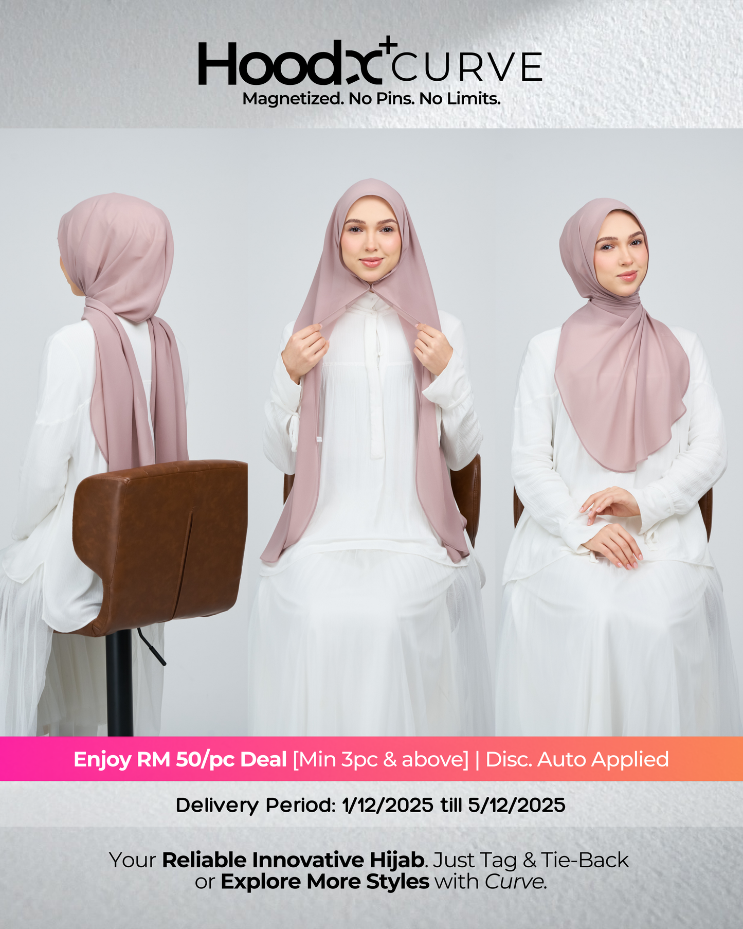 HoodX⁺Plus Curve in Ash