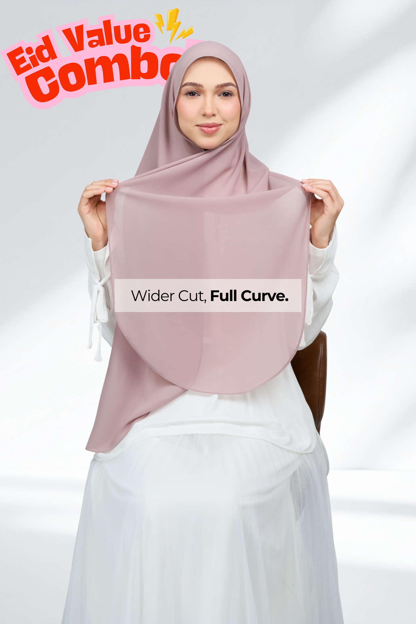 HX Curve x Rhea Selendang in Ash