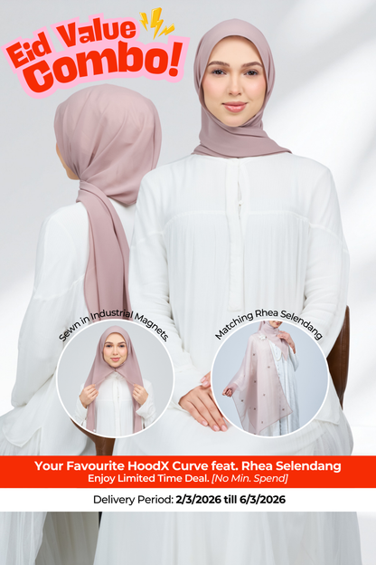 HX Curve x Rhea Selendang in Ash