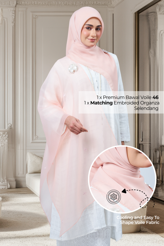 2IN1 Rhea Raya Set in Ayu [Salmon Peach]